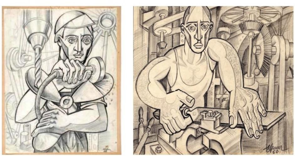 Resim 5-İşçi Desenleri, Mümtaz Yener, 1950-51.jpg